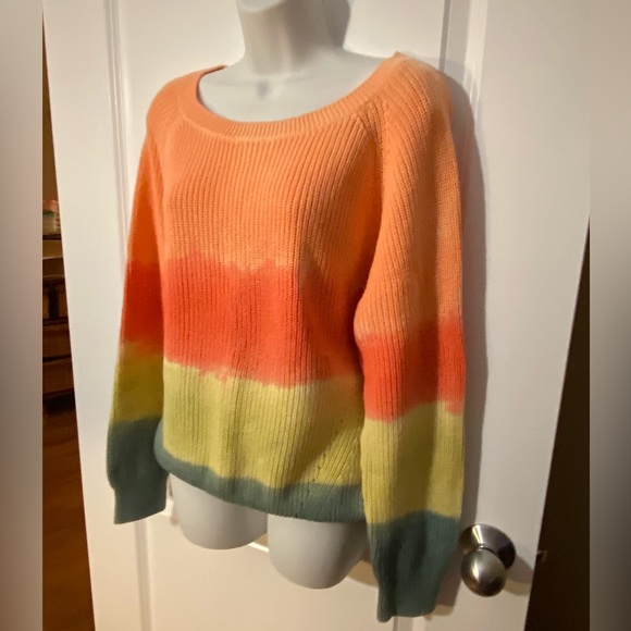 NWT Seven 7 Premium Quality Brand 100% Cotton Sweater Multicolour Size M - Picture 2 of 12